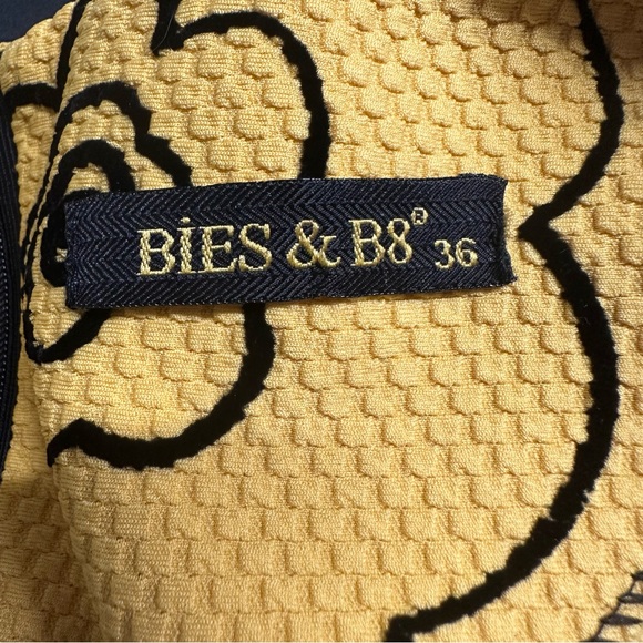 BIES & B8 Textured Roses Dress 3/4 Sleeve European Eur 36 US Size 4 - Picture 8 of 8